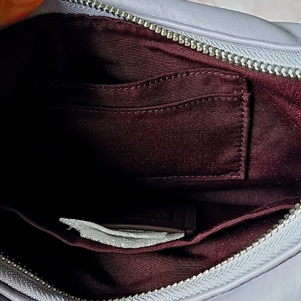 Nwt CoachTeri Lavender Shoulder Bag Smooth Leather with Signature Quilting - Picture 11 of 16